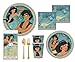 Aladdin Party Supplies Decorations Princess Jasmine Birthday Plates Napkins Cups Table Cover Premium Gold Plastic Cutlery Serves 16 Guests