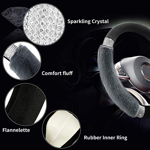 4 Achiou+Universal+Steering+Luxurious+Rhinestone