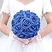 Febou Artificial Flowers 50pcs Real Touch Artificial Foam Roses with Stem for Decoration DIY Wedding Bouquets Centerpieces Arrangements Bridal Shower Party Home Decoration (Blue)