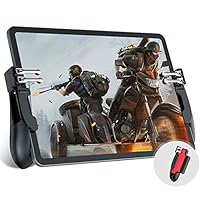 Volwco Tablets Game Controller for PUBG Mobile, Six Finger Gamepad Auxiliary Grip Trigger Switches for PUBG Mobile for iPad Tablets(Thickness Less Than 10mm)