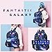 Luxspire School Backpack, Large Capacity Casual Galaxy Daypack, Space Blue