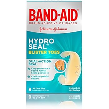 Band-Aid Brand Hydro Seal Adhesive Bandages For Toe Blisters, Waterproof Blister Pads, 8 ct