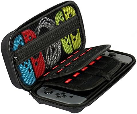 Carry Cases for Nintendo Switch Portable Holds 20 Game Cartridges- Large Storage-Game Console and Joy-Con Controller Protector