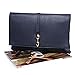 b.m.c BMC Womens Fashionable Faux Leather Large Envelope Style Statement Clutch