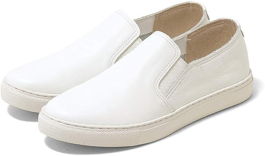 Amazon レシピ スリッポン サイドゴム スニーカー レディース フラットシューズ 小さいサイズ 本革 国産 日本製 Recipe レシピ ローファー スリッポン