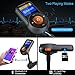 (Upgraded Version) Bluetooth FM Transmitter, Auto-Scan FM Wireless In-Car Radio Transmitter Adapter w/Quick Charge 3.0 and 2.4A Dual USB Port, Support AUX Output TF Card Slot 1.4 Inch Display
