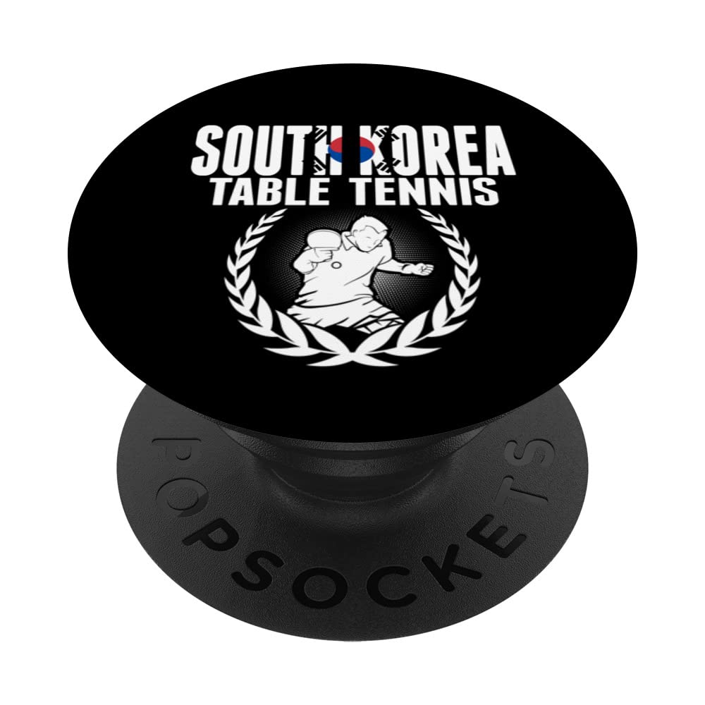 Proud South Korea Table Tennis Lover Jersey Korean Ping Pong PopSockets Swappable PopGrip