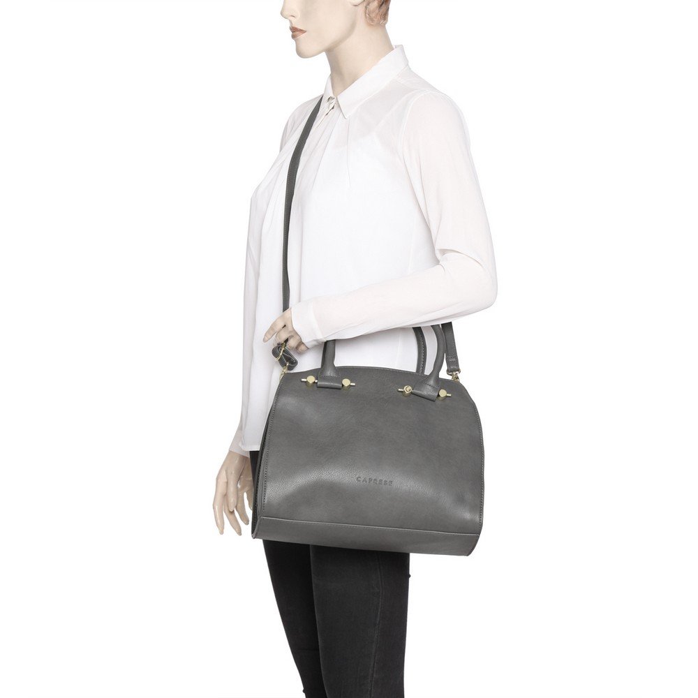 caprese women's satchel (dark grey)