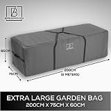 Barlborough Garden Cushion Storage Bag Cover XLarge 200 x 75 x 60cm Grey view 2