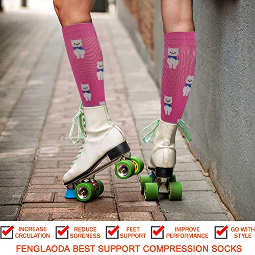 image for fenglaoda Compression socks women (Best Support,15-25mmhg,Knee High,Co