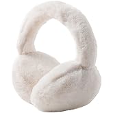 SUNBORRY Foldable Ear Muffs for Women, Faux Fur Adjustable Earmuffs for Winter