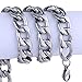 Trendsmax 11mm Mens Boys Curb Cuban Link Chain Silver Tone Stainless Steel Necklace 18-36inch