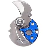 Cevinee trade; Creative Coin-shape Mini EDC Folding Pocket Keychain Knife - Blue