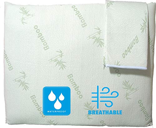 100% Waterproof Pillow Protectors Queen 20x30 Pair Zippered Pillow Case, Pillow Cover, Guaranteed Noiseless Pad, Ultra Plush Absorbent (Viscose Made from Bamboo), Green 2 PackOEKO-TEX STANDARD 100