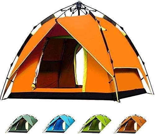 Ly Yy 防風防水 軽量 2 3人キャンプのテント 家族旅行のための全自動屋外の日のシェルターインスタントカバナポータブル防水シェードキャノピー 防災用 登山 通常便なら送料無料 Color 運動会 Orange