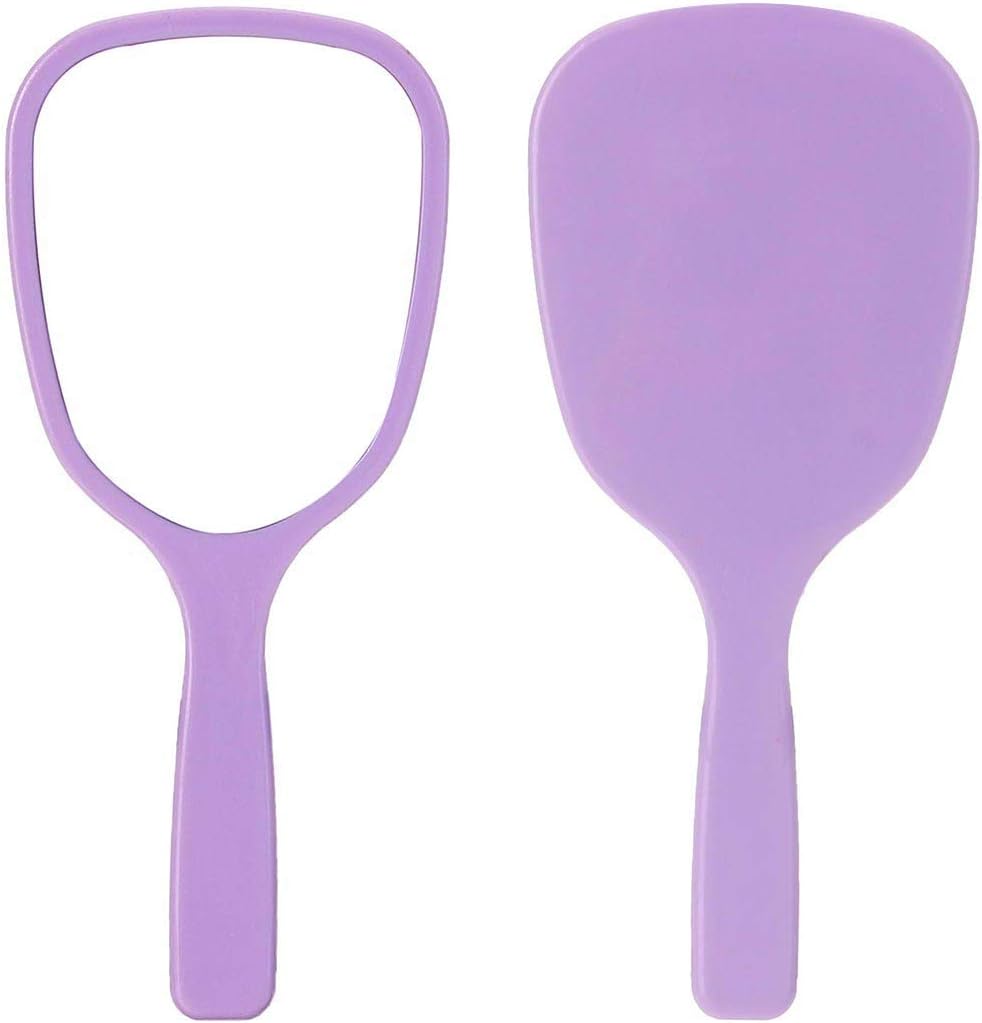Aestivate 4PC Hand Mirror, Travel Handheld Mirror, Cosmetic Mirror with Handle: Furniture & Decor