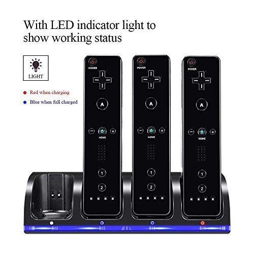 3 Controller+Charging+Rechargeable+Batteries+Controller+Black