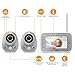 VTech VM342-2 Video Baby Monitor with 170-Degree Wide-Angle Lens for Panoramic View, Night Vision, Talk-Back Intercom & 1,000 feet of Range with 2 Cameras
