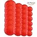 Just Artifacts Decorative Round Chinese Paper Lanterns 24pcs Assorted Sizes (Color: Red)