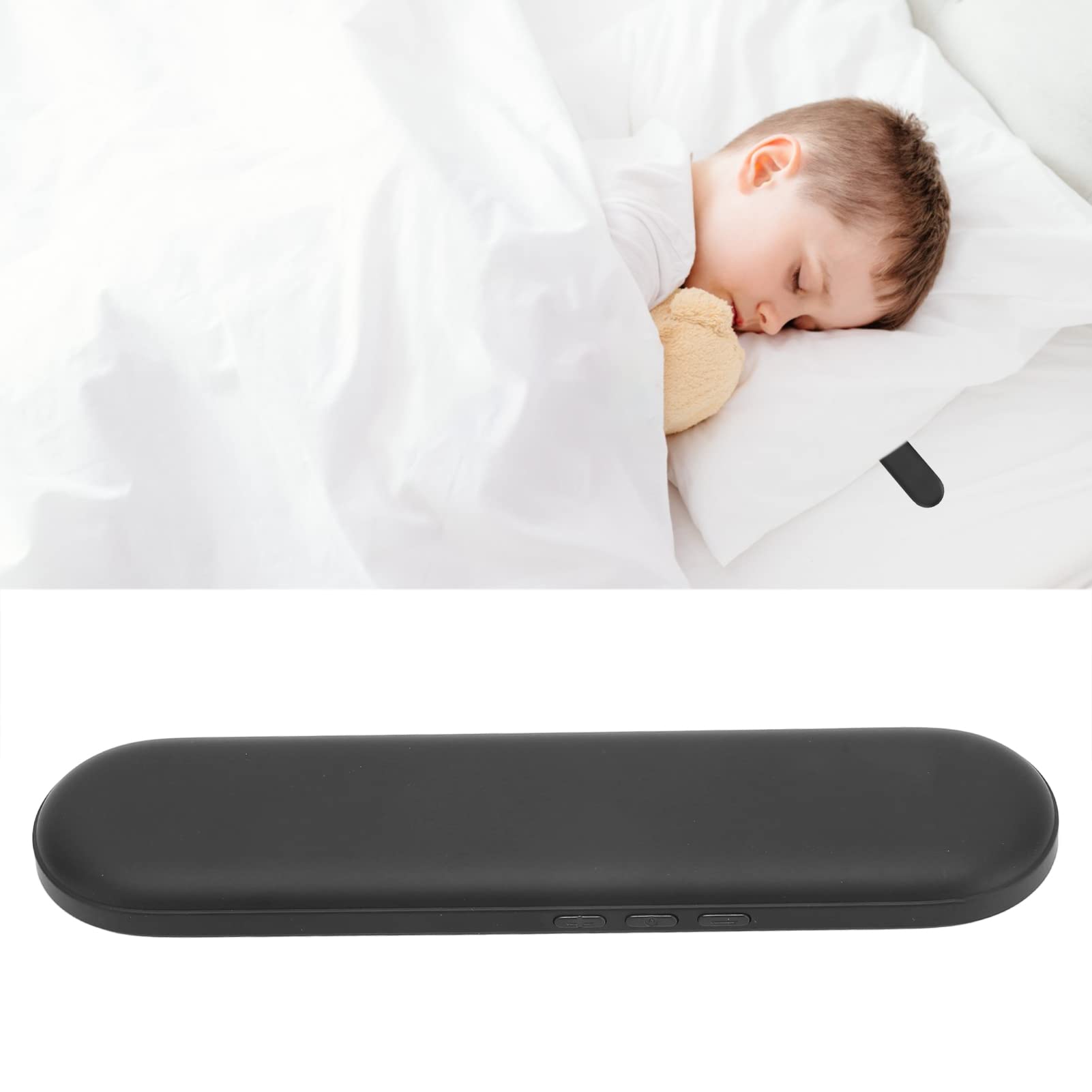 Elprico Ultra Thin Pillow Speaker, Mini Bone Conduction Pillow Speaker with Stereo Bass, Bluetooth Pillow Speaker for Sleeping with Timer Function(White)