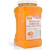 Spa Redi Pedi Scrub Gel - Mandarin, Exfoliating, Hydrating & Nourishing, Infused with Hyaluronic Acid, Amino Acids, Panthenol and Comfrey Extract for Glowy Smooth Skin – 128oz (Gallon)