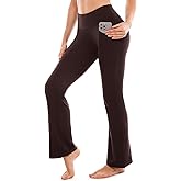 SINOPHANT Flare Leggings for Women with Pockets,High Waisted Tummy Control Bootcut Yoga Pants for Women Soft Bell Bottoms