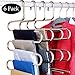 DOIOWN S-Type Stainless Steel Clothes Pants Hangers Closet Storage Organizer for Pants Jeans Scarf Hanging (6-Pieces)