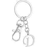 PATIKIL Initial Letter Keychain, Key Chain DIY Pendant Key Ring Bags Backpacks Decor for Men Women Party Gifts Favors