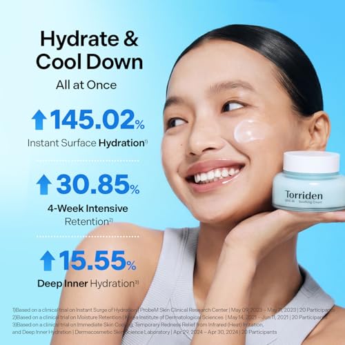 TORRIDEN DIVE-IN Low-Molecular Hyaluronic acid Soothing Cream 3.38 fl oz | Facial Moisturizer Gel for Sensitive, Dry Skin | Fragrance-free, Alcohol-free, No Colorants | Vegan, Clean, Cruelty-Free