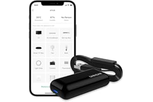 LinknLink eHub 5-in-1 Smart WiFi Universal Remote: IR and RF Control with Motion, Temperature, Humidity Sensors, 3 Years Free Data Storage Export, Works with Alexa, Google Home, Modbus, Home Assistant