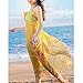 Colorful House Womens' Chiffon Sarong Wrap Oversize Swimsuit Beach Cover Up, Style1 Flower Yellow