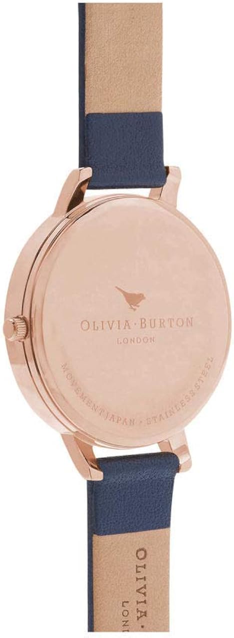 Olivia Burton Big Dial Navy and Rose Gold Women's Watch - Image 4