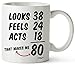 1944 80th Birthday Gifts Men Women | Birthday Gift for Man Woman Turning 80 | Funny 80 th Party Supplies Decorations Ideas | Eighty Year Old Bday Coffee Mug | 80 Years Gag Office Cups Presents Mens