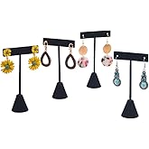 Coward 4Pcs/Set T-Shape Earring Stand, Stud Hoop Earring Display Holder Jewelry Organizer (4.5" H)