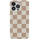 Casely iPhone 14 Pro Max Case | Fit Check | Neutral Checkerboard | Compatible with MagSafe | Classic Ultra Slim Design