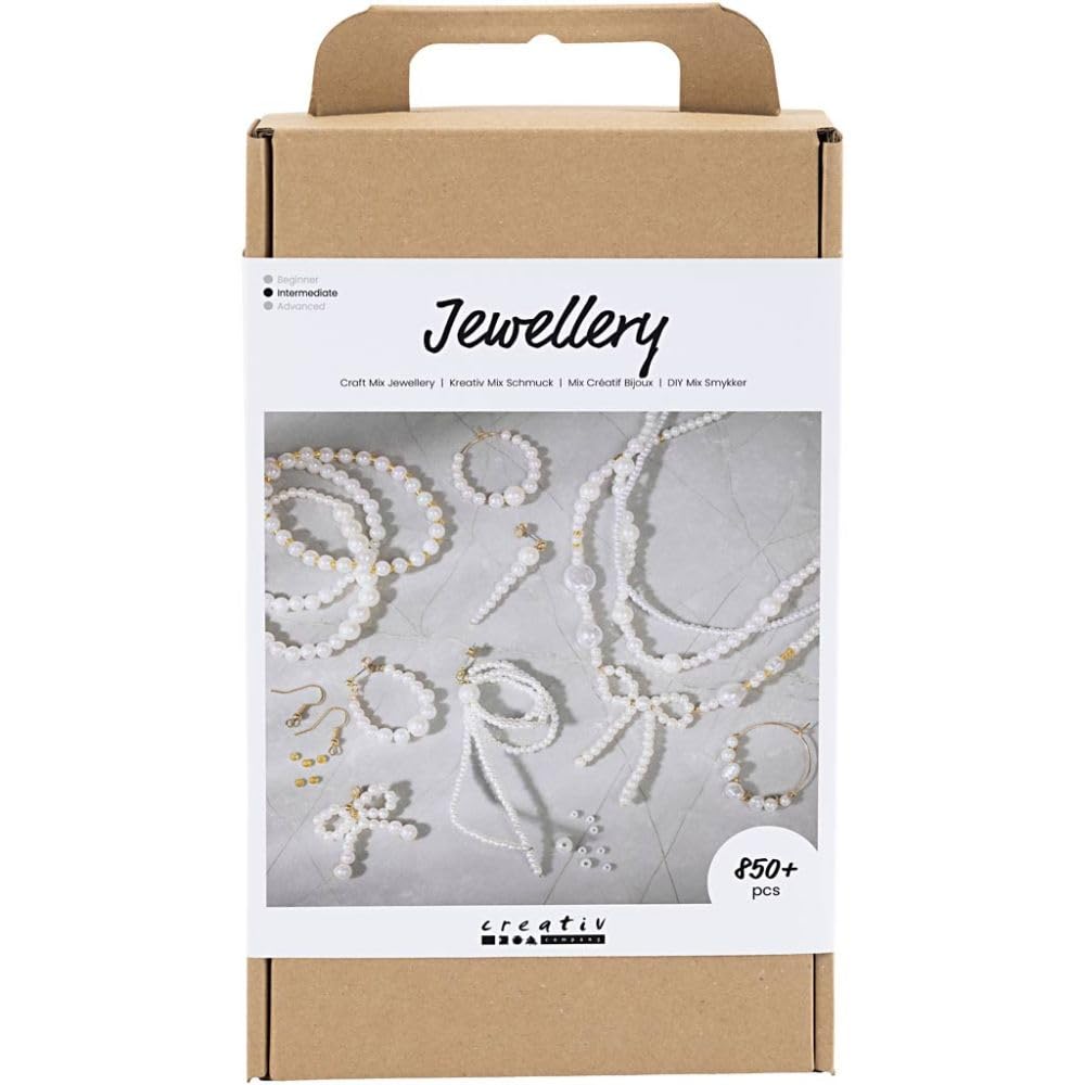 Creative Craft Mix Jewellery, White - Mother-of-Pearl, 1 Pack, Mulricolour