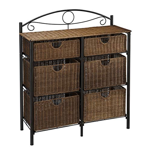 Furniture HotSpot Iron/Wicker Storage Chest
