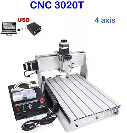 4 AXIS 3020T USB CNC Router Engraver Engraving Carving Engraver Cutter