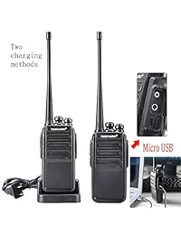 Walkie Talkies para adultos Walkie Talkies de largo alcance Radio VOX UHF recargable Radio USB de dos vías de carga 6Pack