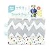 Bumkins Snack Bags, Reusable Fabric, Washable, Food Safe, BPA Free - Gray Chevron & Confetti (2-Pack) , 7x3.5 Inch (Pack of 2)