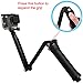 Walway 3-Way Selfie Stick, Foldable Extendable Handheld Grip Arm Monopod Pole Tripod for GOPRO HERO 6/ 5/ 5 Session/ 4 Session/ 4/ 3+/ 3/ 2/1 and Action Cameras with Long Handle Screw