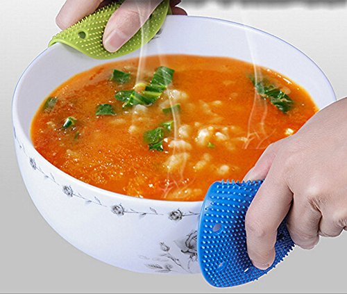 Vegetable Scrubber Brush, Windspeed Silicone Fruit and Vegetable Scrubber/ Potato Scrubber/Carrot Brush/Trivet, 4 pcs Kitchen Cleaning Tool