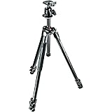 Manfrotto 290 Xtra Aluminum 3-Section Tripod Kit with Ball Head (MK290XTA3-BHUS),Black
