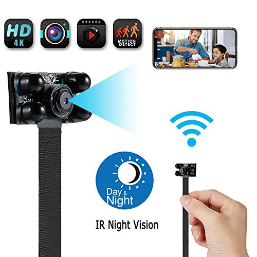 Spy Camera Wireless Hidden Camera WiFi Camera, 4K HD DIY Mini Camera