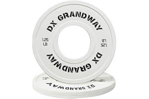 DX Grandway Fitness Change Weight Plates 1.25LB 2.5LB 5LB Pairs Support Plates Olympic Plates for Weight Lifting Bumper Weight Plates Steel Rubber Strength Training Weight Plates