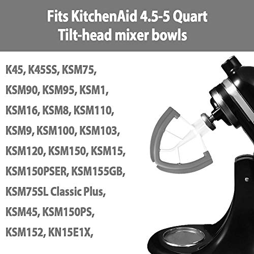 4.5/5 Quart Flex Edge Beater for KitchenAid TiltHead Stand Mixer, Beater Blade with Flexible