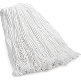 Coastwide Professional Cut-End Wet Mop Head, #24, Rayon, White | 1 inch headband for facility wet mopping and floor cleaning.