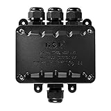 ASEL Larger Junction Box 4 Way Cable Connector IP66 Waterproof Lighting Connector Electrical Outdoor Coupler M16 Cable Gland Ø 5-10mm