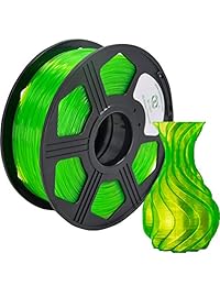 yoyi PETG 1 kg 1.75 mm color verde transparente PETG 3d impresora 3d filamento carrete, diámetro la Tolerancia +  0,05 mm, 1 kg, 1,75 mm, color verde transparente