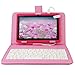 Yuntab 8GB Q88 7 inch Android Quad-core Tablet PC, 1024x600, Allwinner A33, Google Android 4.4 Tablet with Silicone Protective Cover Case (Rosy-Rosy)